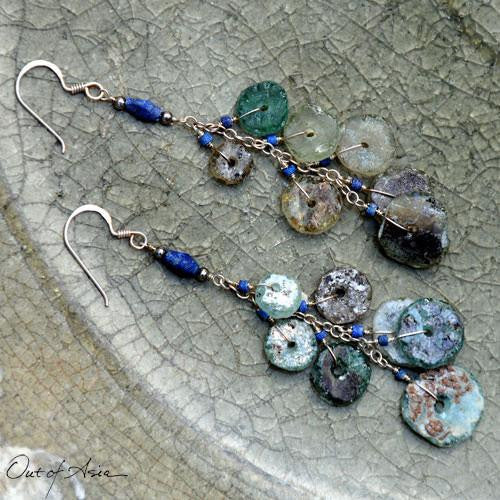 Ancient Roman Glass Earrings - OutOfAsia