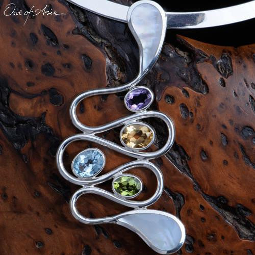 Bali Silver Gemstone Pendant - OutOfAsia