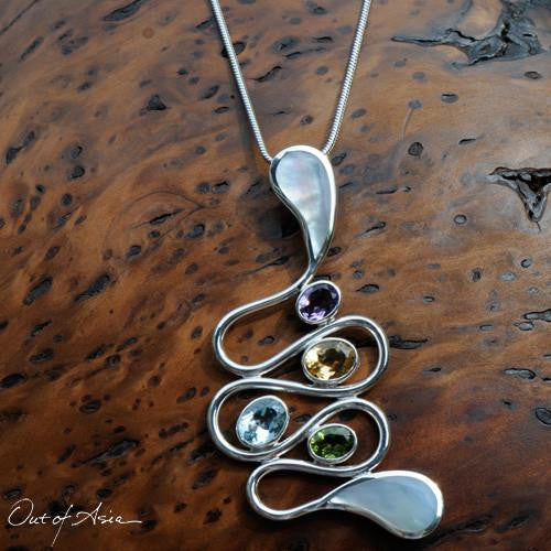 Bali Silver Gemstone Pendant - OutOfAsia