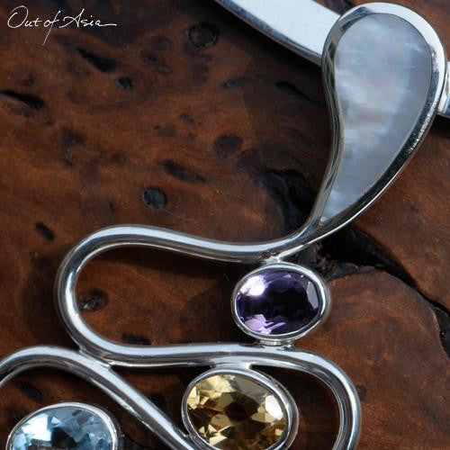 Bali Silver Gemstone Pendant - OutOfAsia
