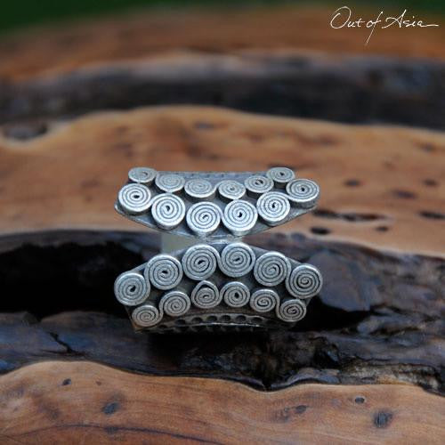 Bold Spiral Thai Hilltribe Ring - OutOfAsia