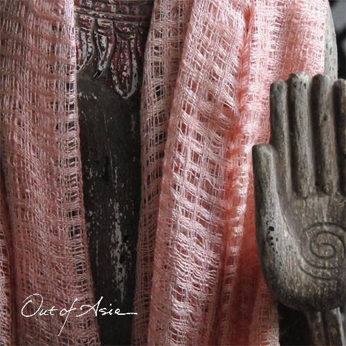 Fairly Traded & Handwoven Lao Mulberry Silk Scarf - OutOfAsia