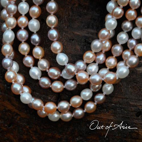 Freshwater Pearl 88-inch (!!!) Hand Knotted Necklace - OutOfAsia
