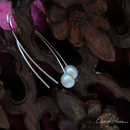 Freshwater Pearl Earrings Contemporary Arches - OutOfAsia