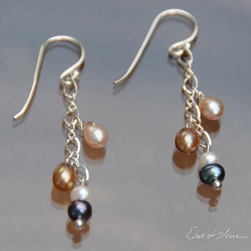 Freshwater Pearl ‘Tin Cup’ Earrings on Sterling Silver - OutOfAsia