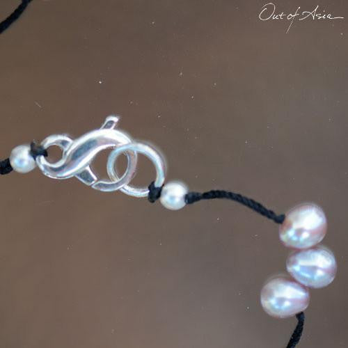 Freshwater Pearl 'Tin Cup' Necklace with a Sterling Silver Lock - OutOfAsia