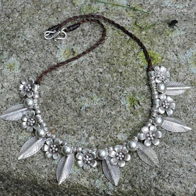 Hand Wrought Thai Hilltribe Silver Necklace - OutOfAsia