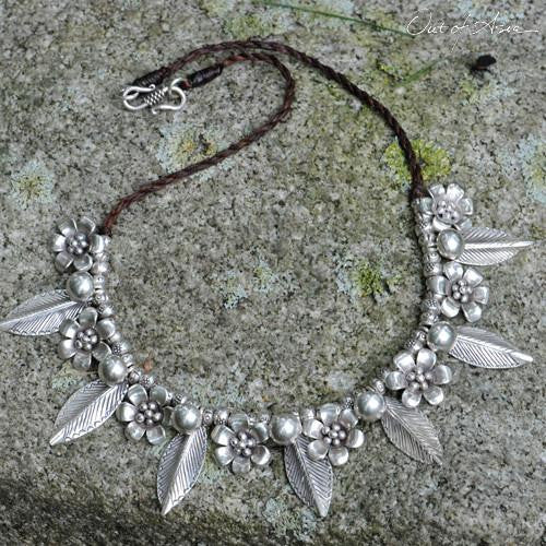 Hand Wrought Thai Hilltribe Silver Necklace - OutOfAsia