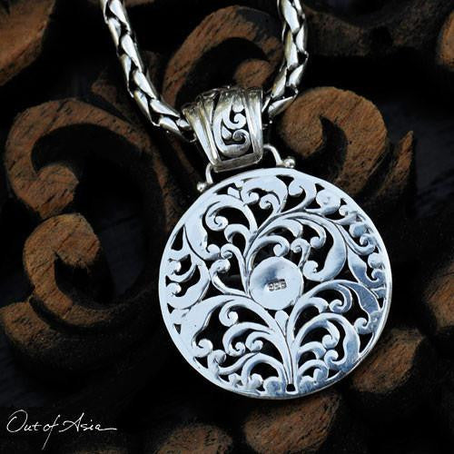 Handcrafted Bali Sterling Silver Cut-out Pendant - OutOfAsia