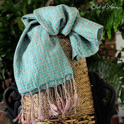 Handwoven Scarf Lotus Fiber & Silk - OutOfAsia