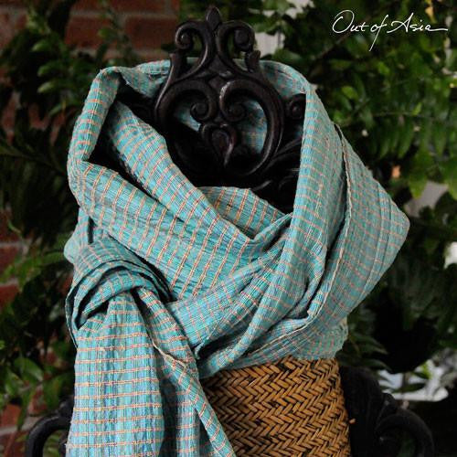 Handwoven Scarf Lotus Fiber & Silk - OutOfAsia