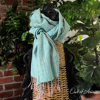 Handwoven Scarf Lotus Fiber & Silk - OutOfAsia