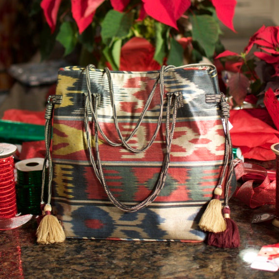 Silk Road Ikat BIG Bag - OutOfAsia