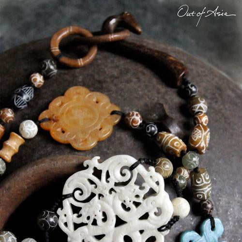 Jade Belt or Necklace with Dragon Buckle - OutOfAsia