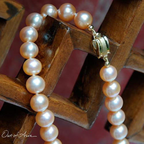 Jumbo Freshwater Pearl Necklace with 14K Gold Clasp - OutOfAsia
