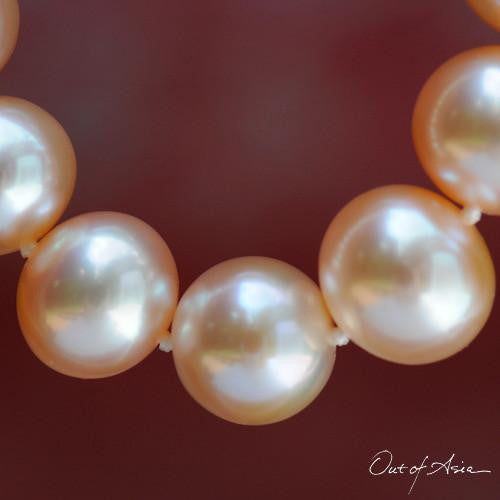 Jumbo Freshwater Pearl Necklace with 14K Gold Clasp - OutOfAsia