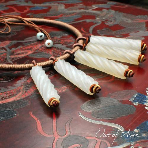 One-of-a-Kind White Jade Necklace - OutOfAsia