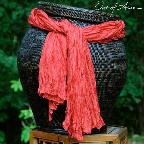 Organza Silk Crinkle Scarf - OutOfAsia