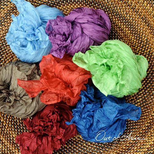 Organza Silk Crinkle Scarf - OutOfAsia
