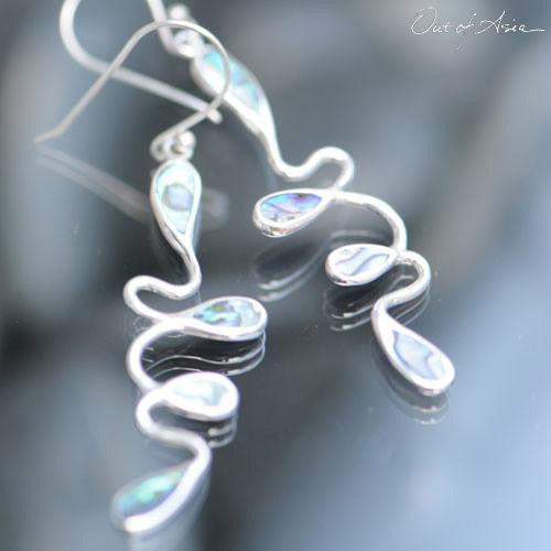 Paua Shell Earrings - Bali Silver (Sterling) - OutOfAsia