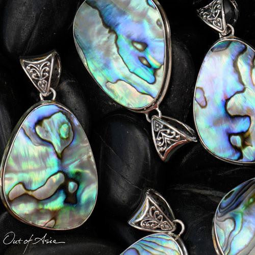 Paua Shell Pendant - Bali Silver (Sterling) - OutOfAsia