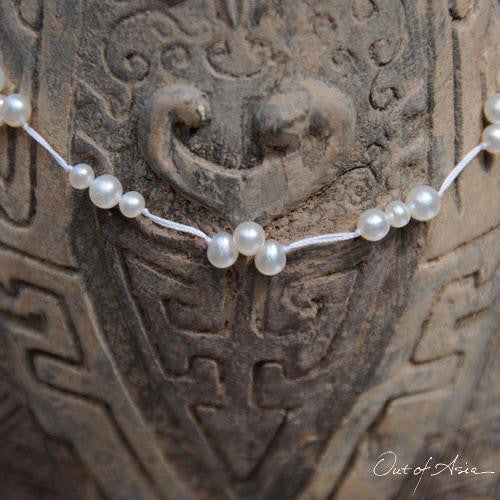 Simply White Tin Cup Favorite Freshwater Pearl Necklace - OutOfAsia