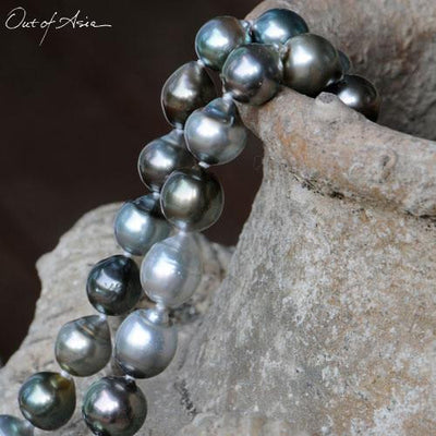 Tahitian Black Baroque Pearl Necklace - OutOfAsia