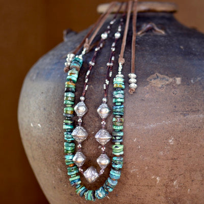 Tibetan Turquoise & Hill Tribe Silver Combo - OutOfAsia