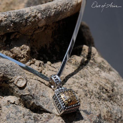 Two-Tone Pendant:  18K Gold plated onto Sterling Silver - OutOfAsia