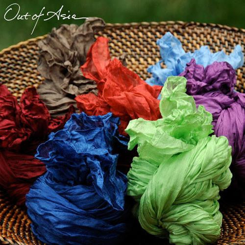 Organza Silk Crinkle Scarf - OutOfAsia